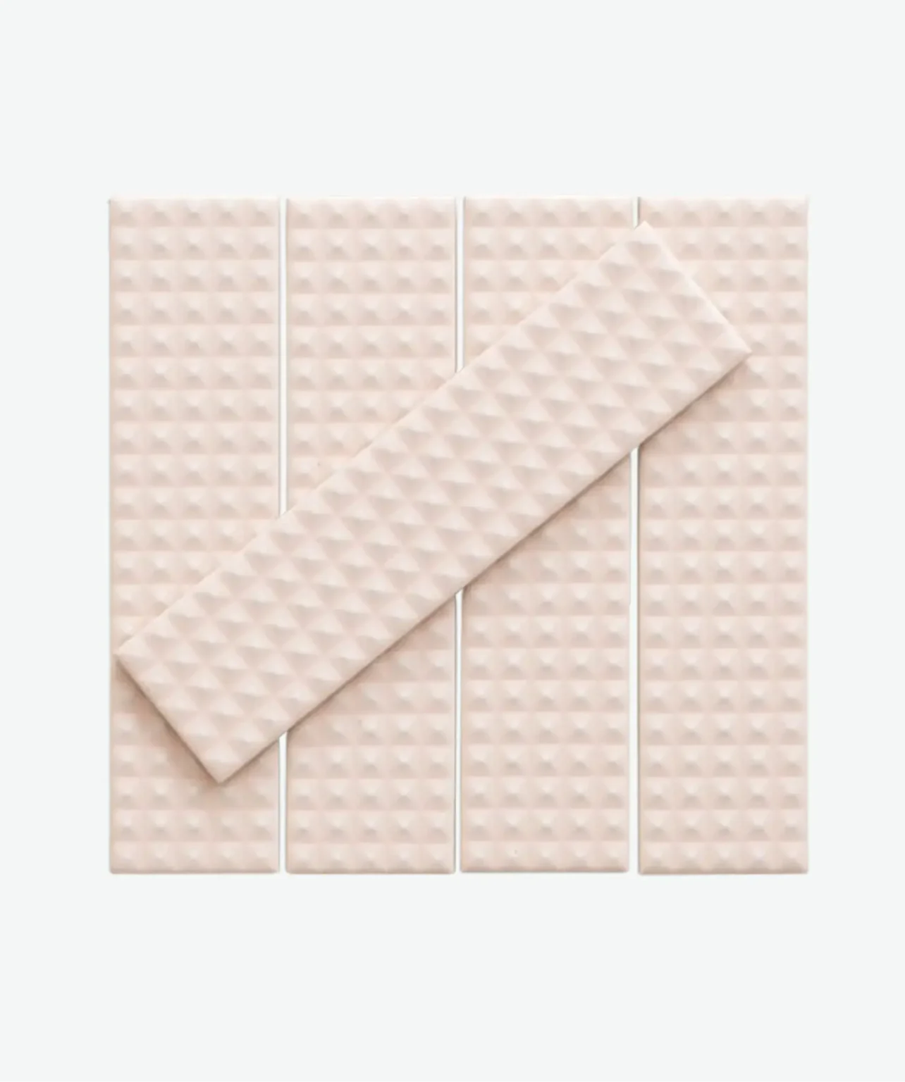 Azulejo Vainilla 5x20 Texturado Rosa